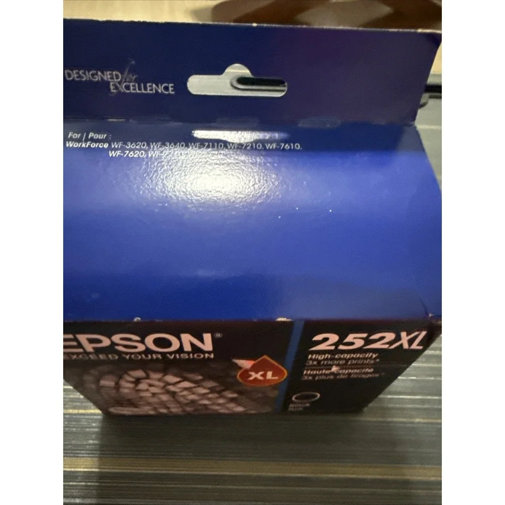 Genuine Epson 252 XL High Yield Black Ink T252XL120 Sealed Box NEW 01/2024